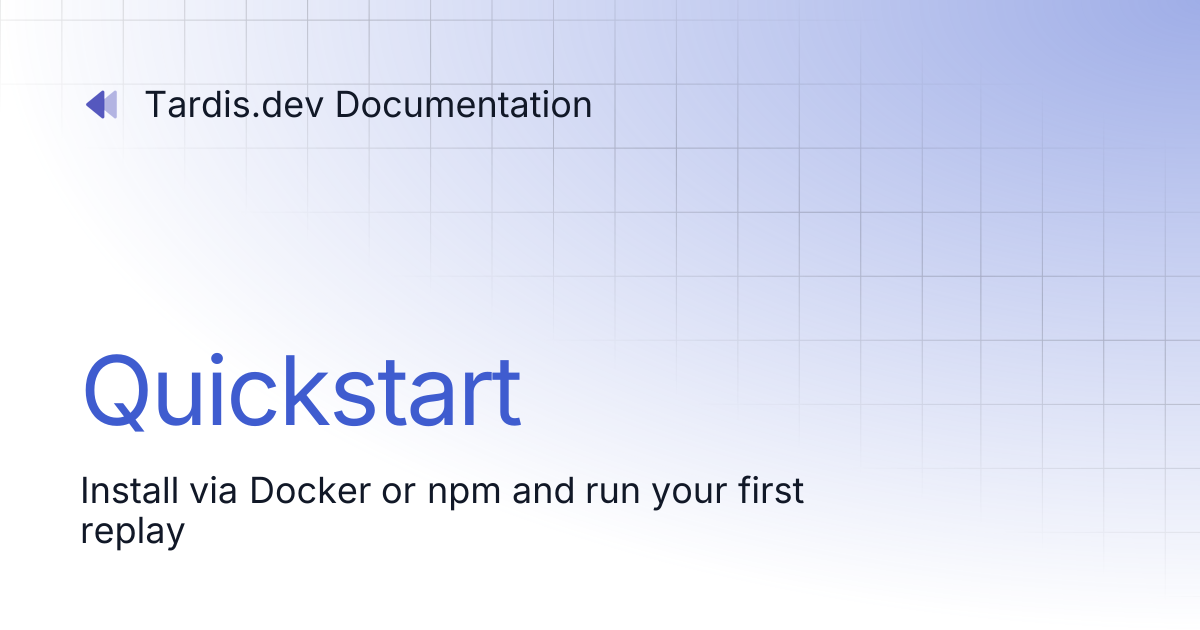 Quickstart | Tardis.dev Documentation